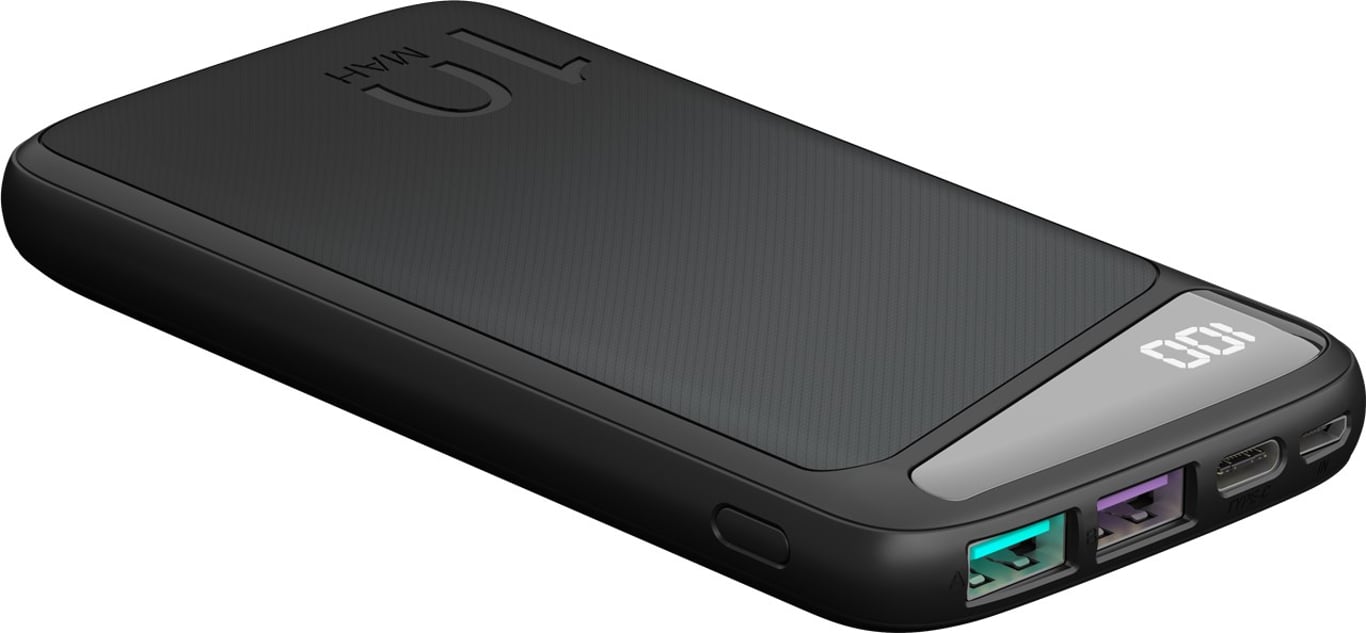 фото Зовнішній акумулятор (павербанк) Goobay 10000 mAh 22.5W QC 3.0 PD USB-C Black (53936)