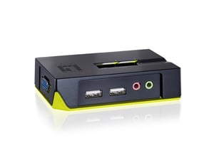 LevelOne KVM-0221 KVM-Switch Schwarz, Grün