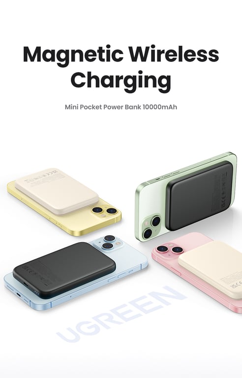 фото Зовнішній акумулятор (павербанк) Ugreen PB561 10000mAh 20W Beige (25208)