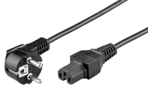 Microconnect PE010419 kabel zasilające Czarny 2 m Wtyczka zasilająca typu E+F C15 panel