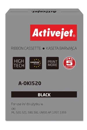 Activejet Taśma barwiąca A-OKI520 (zamiennik OKI 9002315; Supreme; czarny)