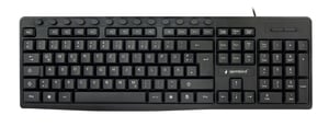 Gembird KB-UM-107-DE klawiatura Uniwersalne USB QWERTZ Niemiecki Czarny