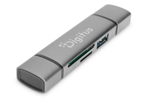 Digitus Podwójny czytnik kart i hub USB-C / USB-A
