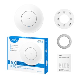 Cudy AP3000 punkt dostępowy WLAN 2976 Mbit/s Biały Obsługa PoE