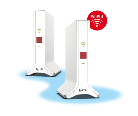 Mesh Set FRITZ! 4200 2-pack Edition International Dual-band (2.4 GHz/5 GHz) Wi-Fi 6 (802.11ax) Czerwony, Biały 2x2/4x4