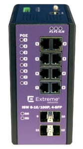 Extreme Networks 16802 Managed L2 Fast Ethernet (10/100) Netzwerk-Switch mit PoE-Unterstützung, schwarz, lila
