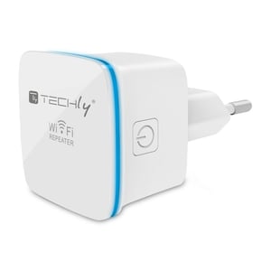 Techly I-WL-REPEATER7 nätverksförlängare Nätverksförstärkare Vit 10, 100 Mbit/s