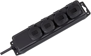 Brennenstuhl 1159960 överspänningsskydd Svart 4 x nätuttag 230 V 2 m