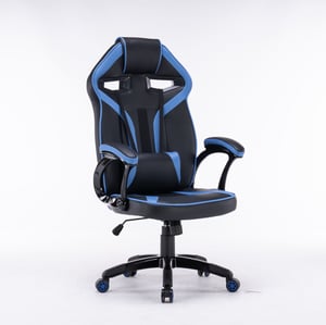 Topeshop FOTEL DRIFT NIEBIESK krzesło obrotowe Obite siedzisko Obite oparcie