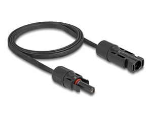 DeLOCK Flat Solar Cable DL4 Male to Female, 1 m, Black