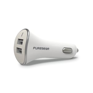 PureGear 60728PG laddare för bärbara enheter: GPS, headset, mobiltelefon, bärbar spelkonsol, smartphone, surfplatta. Vit. Automatisk tändare.