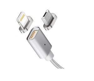 Maclean MCE161 Phone Cable, Silver, 1 m, USB-A to Lightning