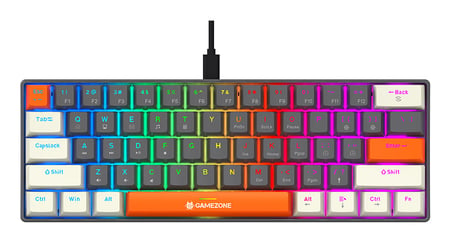 Tracer GameZone Claws klawiatura Gaming USB QWERTY Szary, Pomarańczowy, Biały