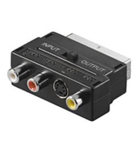 Goobay AVK 196 SCART (21-pin) 3 x RCA + S-Video Black