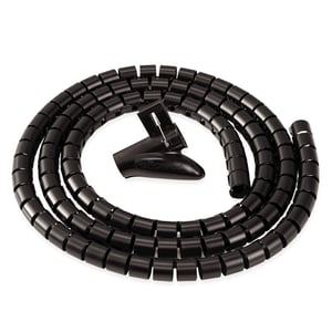 Fellowes CableZip Desk Cable Sleeve, Black, 1 pc.