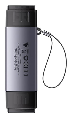 Baseus WKQX060113 USB 3.0-Kartenlesegerät Typ A/Typ C, grau