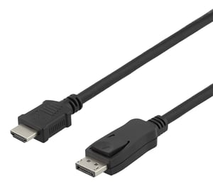 Deltaco R00110011 1 m DisplayPort to HDMI Cable Adapter, Black