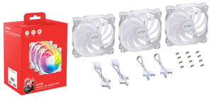 XPG VENTO 120 ARGB PWM Datorchassi Fläkt 12 cm Vit 3 st.