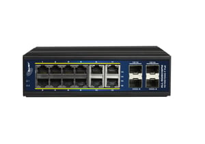 ALLNET ALL-SGI8016PM Managed L2+/L3 Gigabit Ethernet (10/100/1000) Network Switch with PoE Support, Black