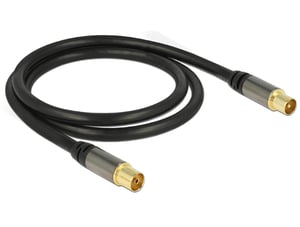 DeLOCK 88922 RG-6/U-Koaxialkabel 1 m IEC Schwarz