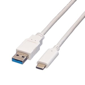 VALUE 11999010 kabel USB USB 3.2 Gen 2 (3.1 Gen 2) 0,5 m Micro-USB A USB C 10 Gbit/s Biały