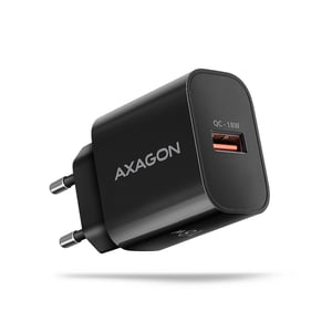 Axagon ACU-QC18 laddare för bärbara enheter Mobiltelefon, Powerbank, Smartphone, Smartwatch, Surfplatta, Universell Svart Växelström Snabbladdning Inbyggd