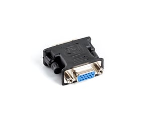 Lanberg AD-0012-BK adapter för DVI-I- och VGA-kablar (D-Sub) Svart