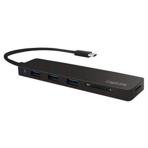 LogiLink UA0312 USB 3.2 Gen 1 (3.1 Gen 1) Type-C Docking Station, Black