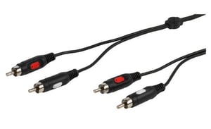 Vivanco 46013 ljudkabel 2,5 m 2 x RCA Svart, Röd