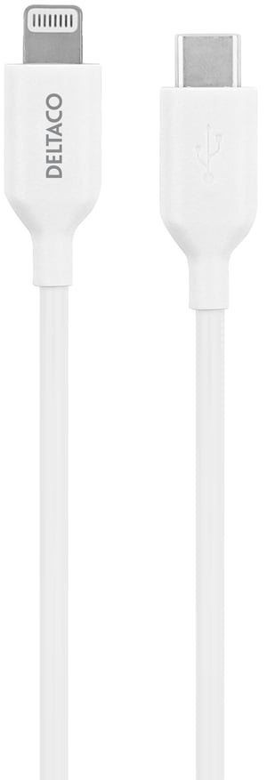 Deltaco IPLH-451 kabel Lightning 1 m Biały