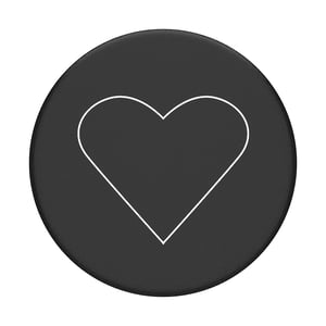 PopSockets White Heart Black Passiv hållare E-bokläsare, Mobiltelefon/smartphone, Surfplatta/UMPC Svart, Vit