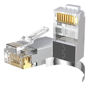 UNITEK OT1093ATP01 wtyczka RJ-45 Przezroczysty, Srebrny