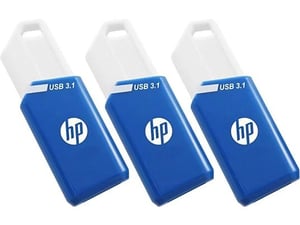 HP X755W PACK x3 USB-minne 128 GB USB Typ A 3.2 Gen 1 (3.1 Gen 1) Blå, Vit