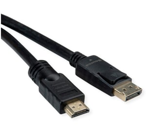 ROLINE 11.04.5777 Kabeladapter 10 m HDMI Typ A (Standard) DisplayPort Schwarz