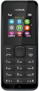 Nokia 105 3,56 cm (1,4") 70 g Svart Telefon för nybörjare