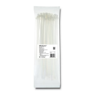 Qoltec 52217 kabelband Kabelband för stege Nylon Vitt 50 st.