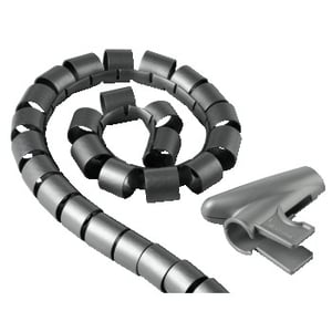 Hama Kabelbündel-Schlauch „Easy Cover“, 1,5 m, 30 mm, silber Kabelsatz