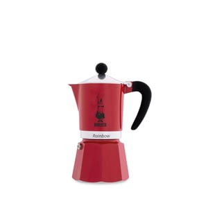 Bialetti Rainbow Moka-Kaffeemaschine Schwarz, Rot, Edelstahl