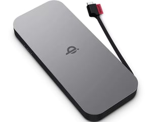 Lenovo 40ALLG1WWW Lithium-ion (Li-Ion) Power Bank, 10,000 mAh, Wireless Charging, Black