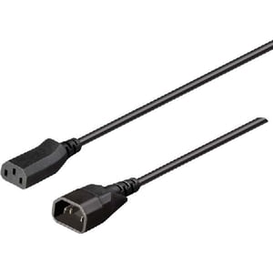 Bachmann 356.120 Power Cable, Black, 1 m, C14 Panel, C15 Panel