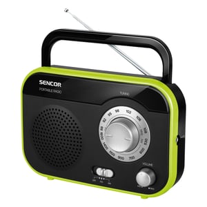 Sencor SRD 210 BGN Radio, tragbar, analog, schwarz, grün, silber