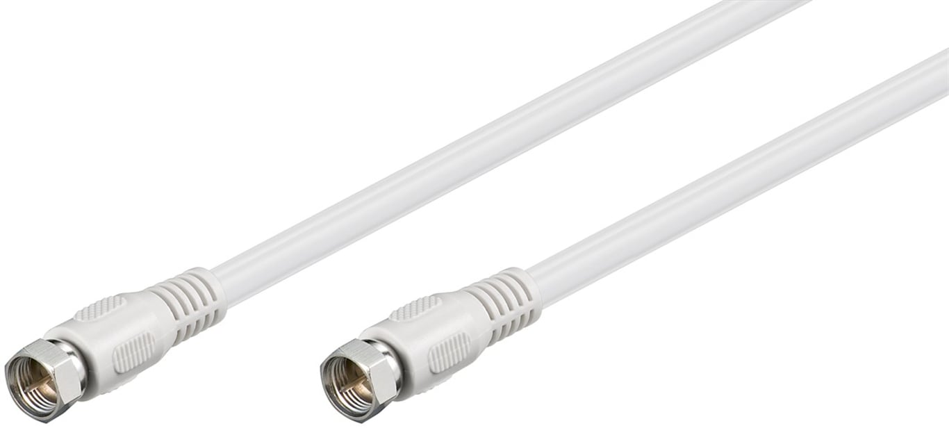 Goobay 50738 kabel koncentryczny 2,5 m F-Typu Biały