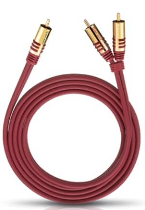 OEHLBACH 20563 kabel audio 3 m RCA 2 x RCA Czerwony