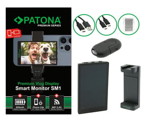 PATONA 4199 monitor do aparatu 10,1 cm (3.97") Czarny 480 x 800 px Ekran dotykowy
