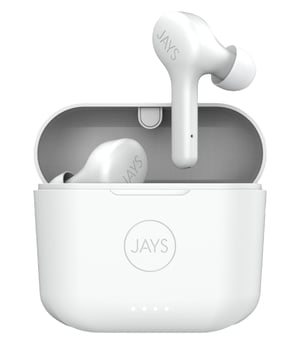 JAYS f-Five True Wireless Zestaw słuchawkowy Bezprzewodowy Douszny USB Type-C Bluetooth Biały