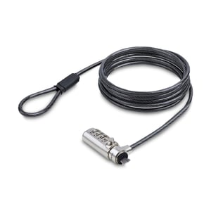StarTech SSTDC4D-LAPTOP-LOCK Cable Lock, Black, Silver, 2 m