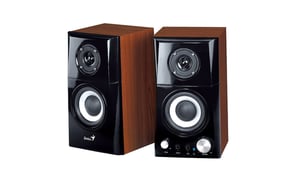 Genius Computer Technology 31730032400 2-Wege-Lautsprecher, schwarz, Holz, kabelgebunden, 14 W