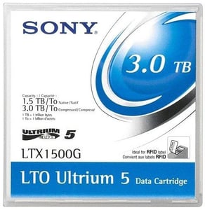 Sony LTX1500GN Replacement Data Storage Medium Blank 1.5 TB LTO Tape, 1.26 cm