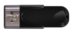 PNY Attaché 4 2.0 32GB USB Flash Drive, USB Type-A, Black