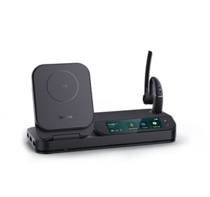 Yealink BH71 Workstation Wireless Over-Ear Headset for Office/Call Center, USB Type-C, Bluetooth, Charging Cradle, Black